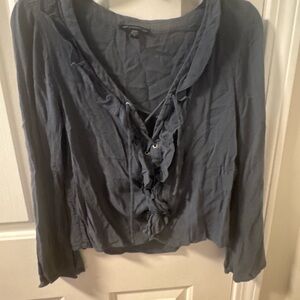 Women's green Lace-Up Top